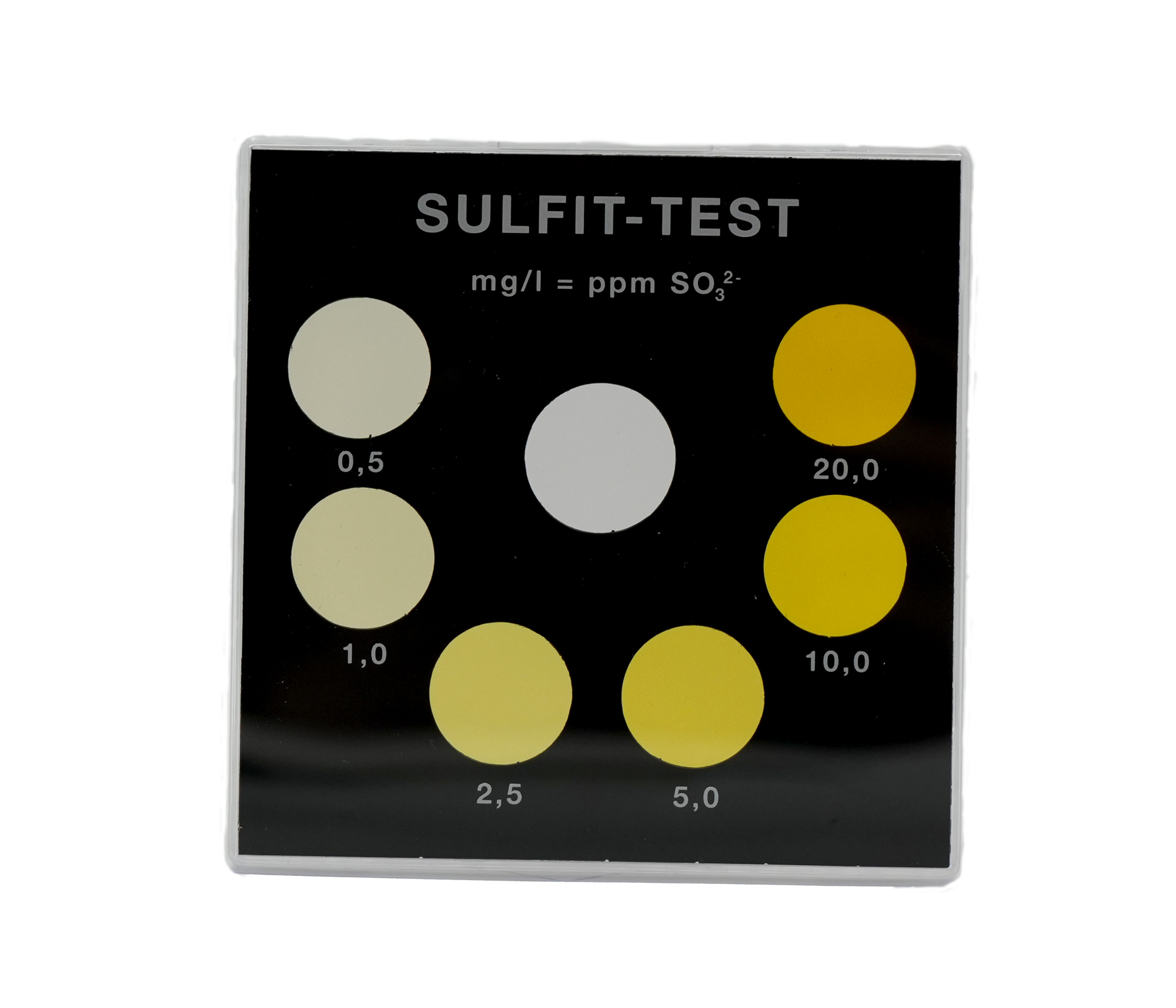 Testoval® Colour Comparator Sulfite Sulfit-Farbvergleichsgerät Testoval, Frontansicht, optischer Farbvergleich, Ersatzgerät