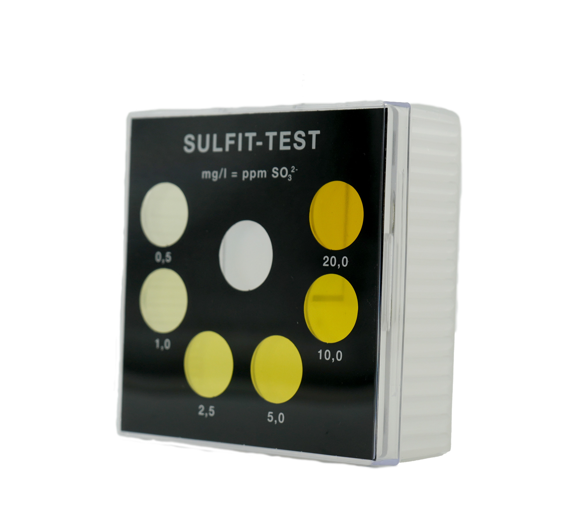Sulfit-Farbvergleichsgerät Testoval, Seitenansicht, optischer Farbvergleich, Ersatzgerät