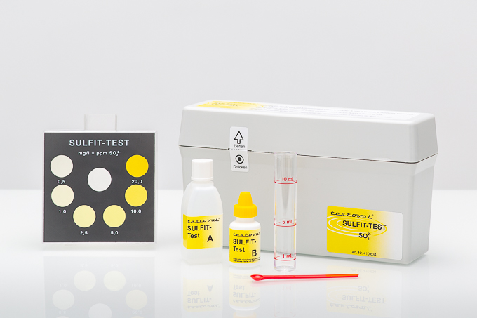 Testoval® Sulfite kit Testoval Sulfit Testbesteck, Komplettes Testset mit zwei Reagenzien zur manuellen Sulfitmessung im Wasser