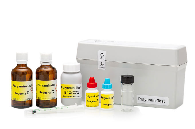 Test kit Polyamine B42/C71 Polyamine Testbesteck B42/C71, Komplettset mit Reagenzien und Zubehör, zur Polyamin-Bestimmung