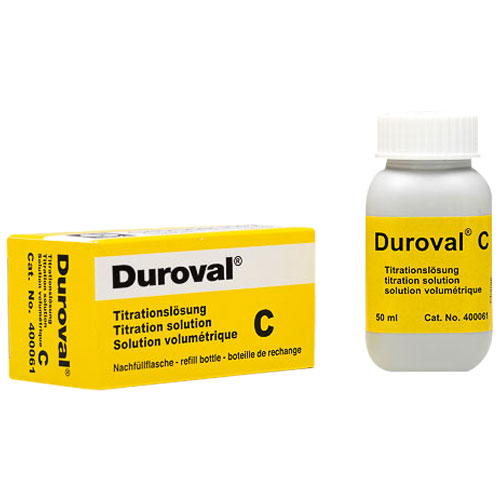 DUROVAL® C Titrationslösung Nachfüllpackung, Flasche mit Etikett, Messgenauigkeit von 0,5 °dH / 0,25 mmol/l