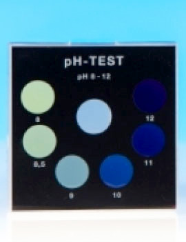 Testoval®Colour Comparator pH-value 8-12 pH-Wert 8-12 Farbvergleichsgerät Testoval, kompakte Bauform mit Farbbalken zur Konzentrationsbestimmung