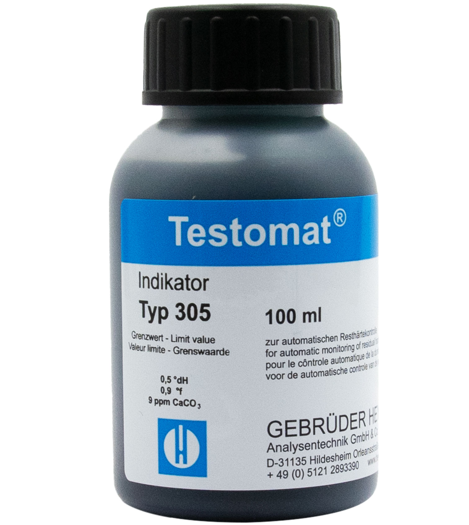 Testomat® 808 Indikator 305, Rückansicht betont Sicherheitsinformationen, Original Heyl Neomeris 